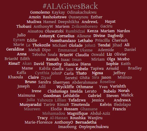 ALA-gives-back-word-cloud ALA Launches #ALAGivesBack Campaign