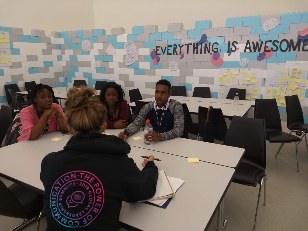 Students-Facilitate-Workshops-3 Adnan Shafi, Tapiwa Gambura, and Exode Malengani at the Global Leadership Summit.